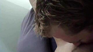 Hot couple handjob fucking closeup