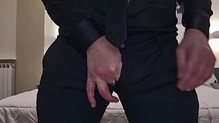 alexander audran moans during intense jerk leading to huge explosive cumshot and swallow