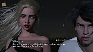 Blonde teen gets ass fucked in 3d game