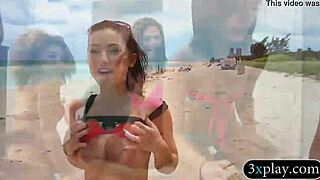 i can't believe these nasty babes flashing ass in outdoor group orgy with dudes