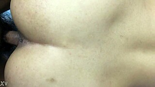 Cumshot explodes on my asian girl's back!