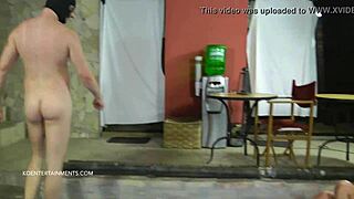 lana dominates johny in wrestling femdom handjob.