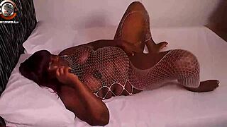 African big booty black girl takes on massive BBC in a steamy gangbang threesome