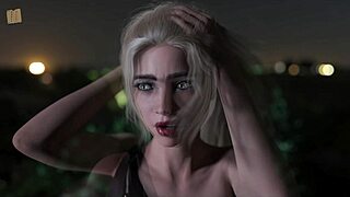 Blonde teen gets ass fucked in 3d game