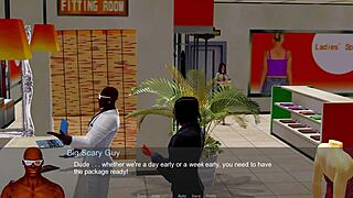 Big Tits Lesbian Plays with Shaved Pussy