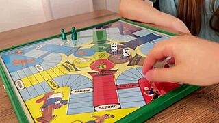 game night with cute stepsister alicia hall winning a delicious blowjob