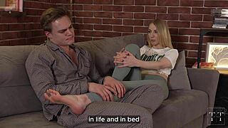 Wow! Blonde Takes Initiative And Gets Fucked Hard On Couch!