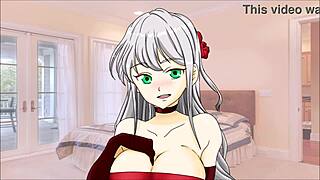 super cei hentai en espa�ol limpiando el semen de sus pechos