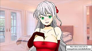 super cei hentai en espa�ol limpiando el semen de sus pechos