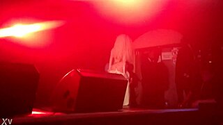 Lady Gaga strips in her show