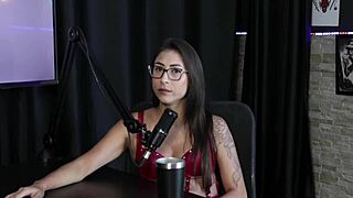 Luciana Picchi's First Experience in Sheer Red Lingerie