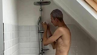 I wash in the shower with a big twink.