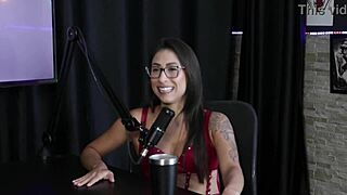 Luciana Picchi's First Experience in Sheer Red Lingerie