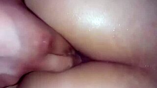 Couple's anal fingering close up with roommate