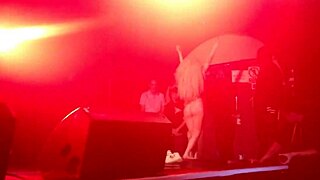 Lady Gaga strips in her show