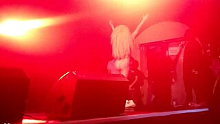 Lady Gaga strips in her show