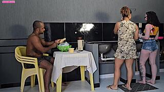 Redhead Slut Fucks Friend's Husband With Monster Cock While She Buys Milk