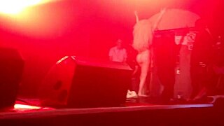 Lady Gaga strips in her show