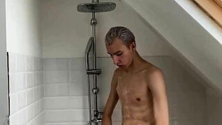 I wash in the shower with a big twink.