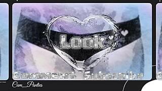 he accidentally slides hard dick in tight pussy during rubbing cum panties