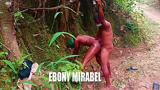 Cleaning lady endures rough 5on1 gapes.