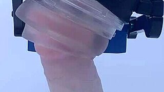 RUBJOY USING FLESHLIGHTS ON STUNT COCK WITH VIBRATING TONGUE