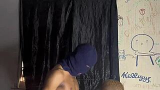 Ebony Babe with Huge Curved Dick Fucks Ass Hard