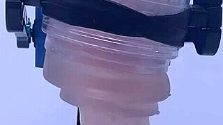 RUBJOY USING FLESHLIGHTS ON STUNT COCK WITH VIBRATING TONGUE