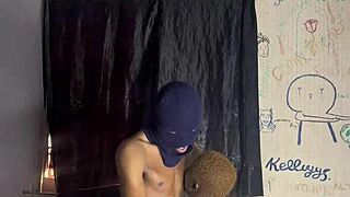 Ebony Babe with Huge Curved Dick Fucks Ass Hard