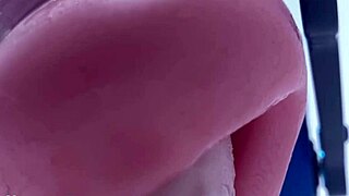 RUBJOY USING FLESHLIGHTS ON STUNT COCK WITH VIBRATING TONGUE