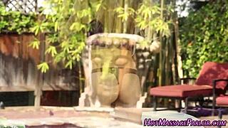 Jizzy Juggs Masseuse Jerks Cock