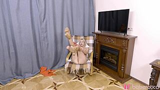 Jessika Blond intensely rubs her wet shaved pussy in stunning 4K