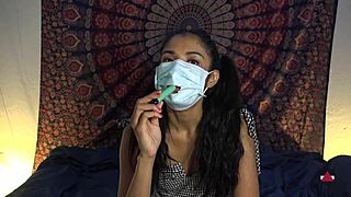 She Took Off Her Mask To Lick Cock?