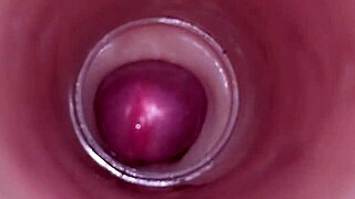 Female Insemination - Internal Camera Captures Deep Male Ejaculation