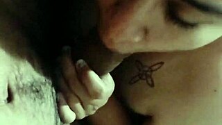 Aurora practices squats, showing her curvy tits!