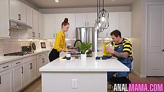 Petite stepmom gets april fools surprise with blowjob, assfucking, and anal in reality