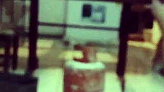 Aurora practices squats, showing her curvy tits!