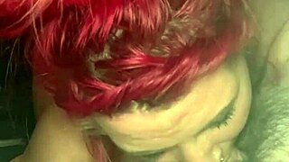 Redhead Streetwalker Gets Naked to Suck Dick in Truck Backseat - Cum in Whore Mouth