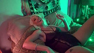 alien inflatable toy brings mature cougar to wild solo climax