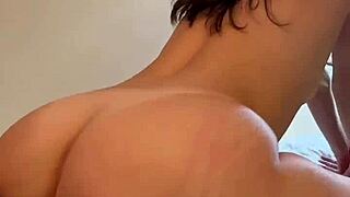 Gray beanie babe rides roommate in dorm