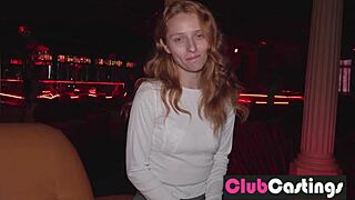 Shy redhead craves intense stripping audition