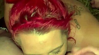 Redhead Streetwalker Gets Naked to Suck Dick in Truck Backseat - Cum in Whore Mouth