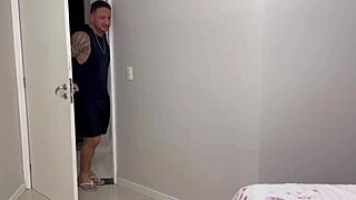 Amateur Husband Films Redhead Friends Fucking His Girlfriend in Bed