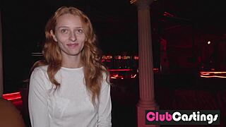 Shy redhead craves intense stripping audition