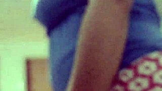 Aurora practices squats, showing her curvy tits!