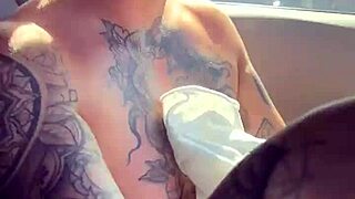 girl struggling with sports bra in gym parking