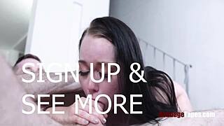 Wife’s Kinky BDSM Gift to Husband with Brunette Bambi Black