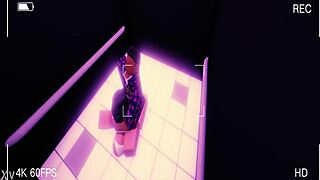 intense passion with sexy latina prevents reaching the bedroom.