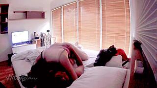 Pretty asian friend's wife fucked hard in doggystyle