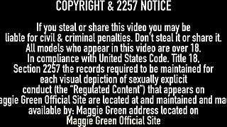 nasty maggie green sucks glass dildo after ass drilling